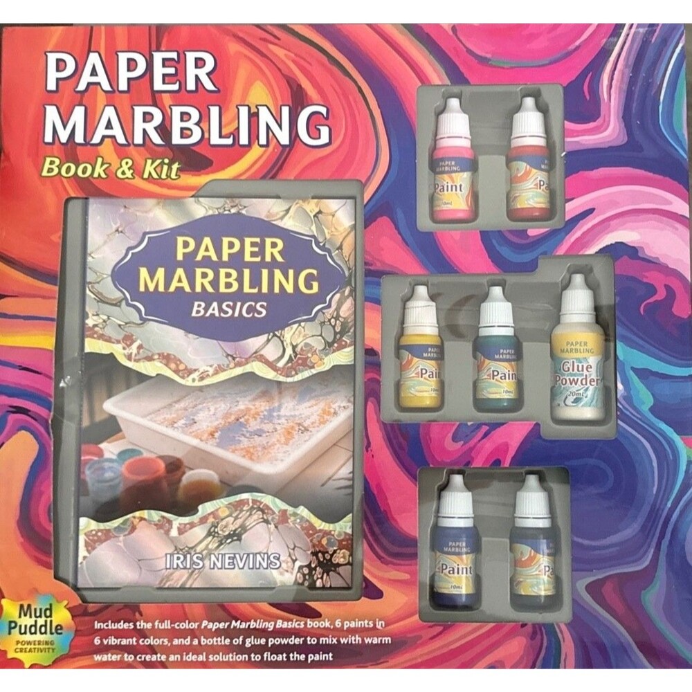 Paper Marbling Book & Kit Craft NO FLAWS NEW IN PACKAGE NOT OPENED